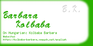 barbara kolbaba business card